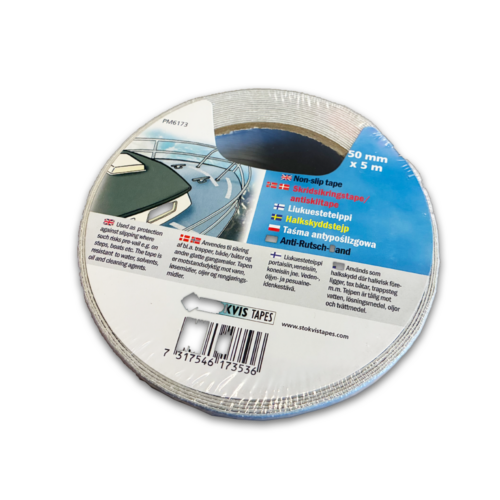 Halkskyddstejp 50mm 5m vit